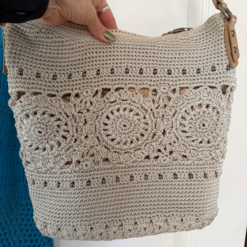 SET! Medium Vetchy Teal Swim Cover Up + The Sak Beige/Bronze Woven Shoulder Bag - Picture 15 of 16